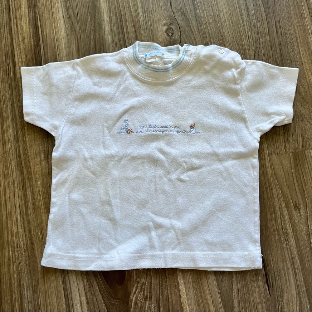 Jacadi Embrodiered French T Tee Shirt